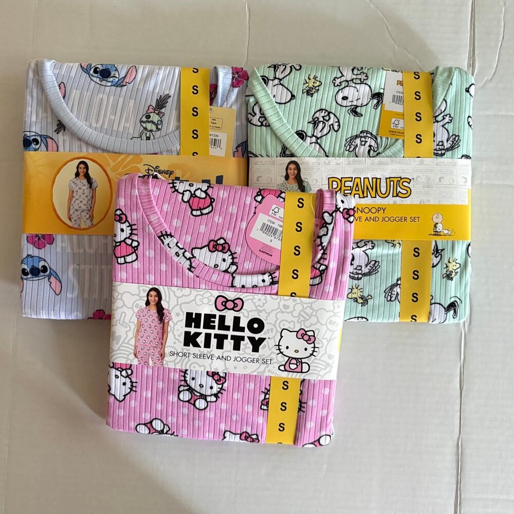 3 Character Women’s 2 Piece Pajama Sets